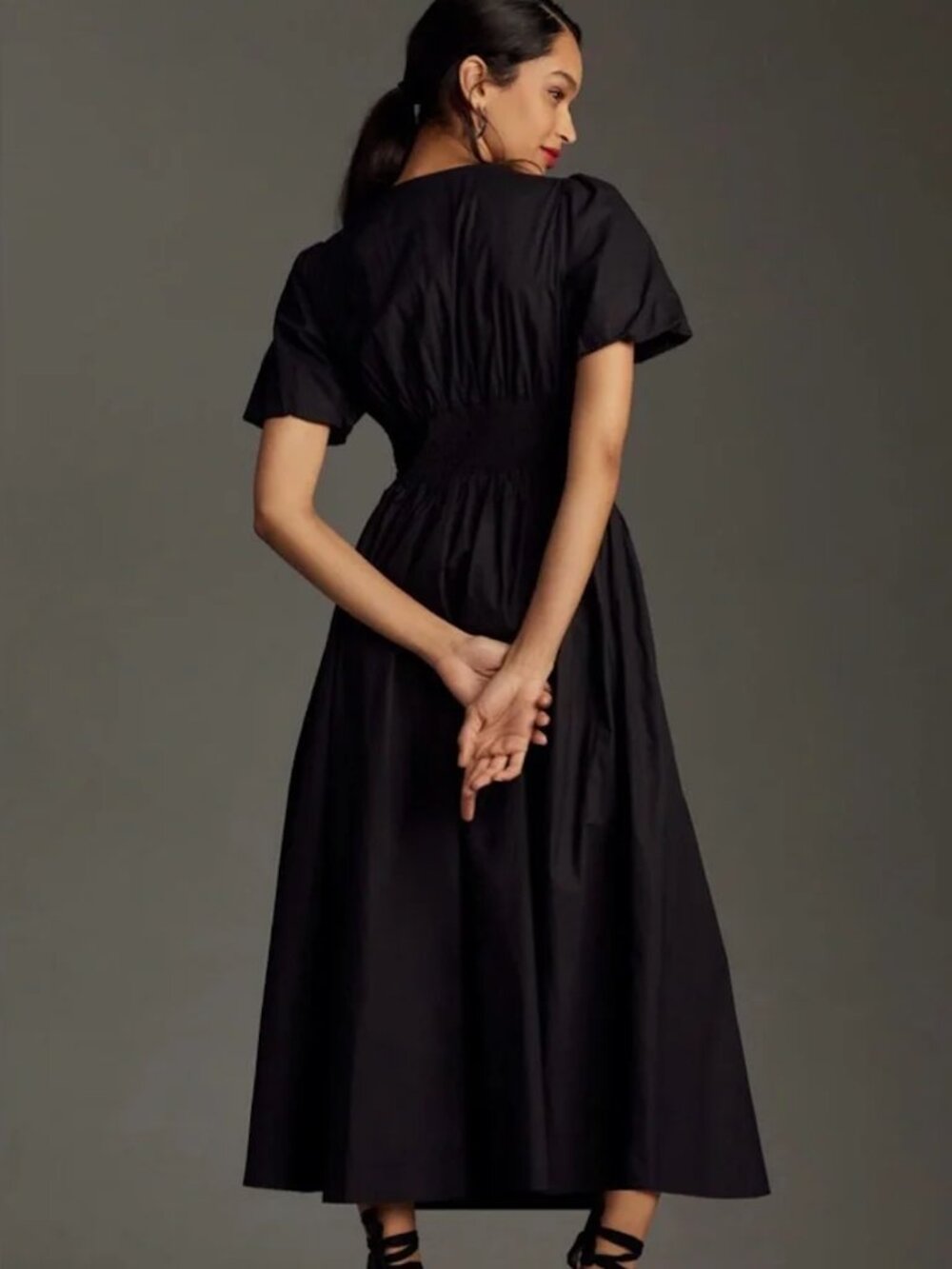 Anthropologie Katerina Black Button Front Dress 🖤 | Size M - Picture 2 of 11
